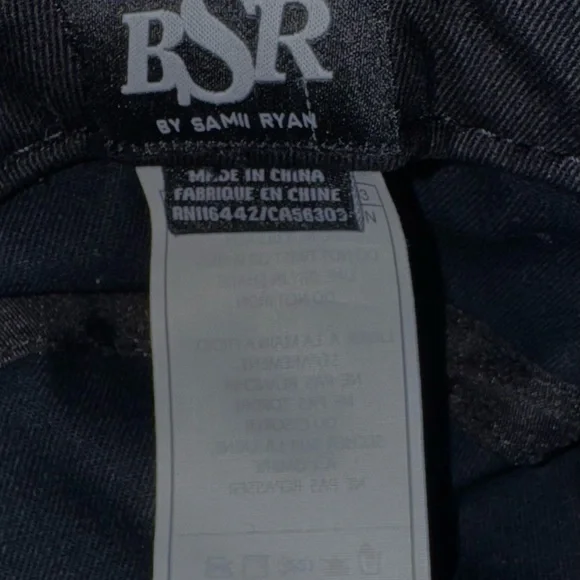 Black Bucket Hat with Purple Rose Embroidery - Picture 2 of 2